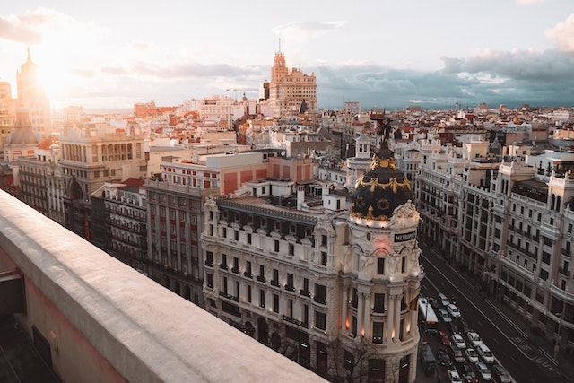 Calle Gran Vía en Madrid